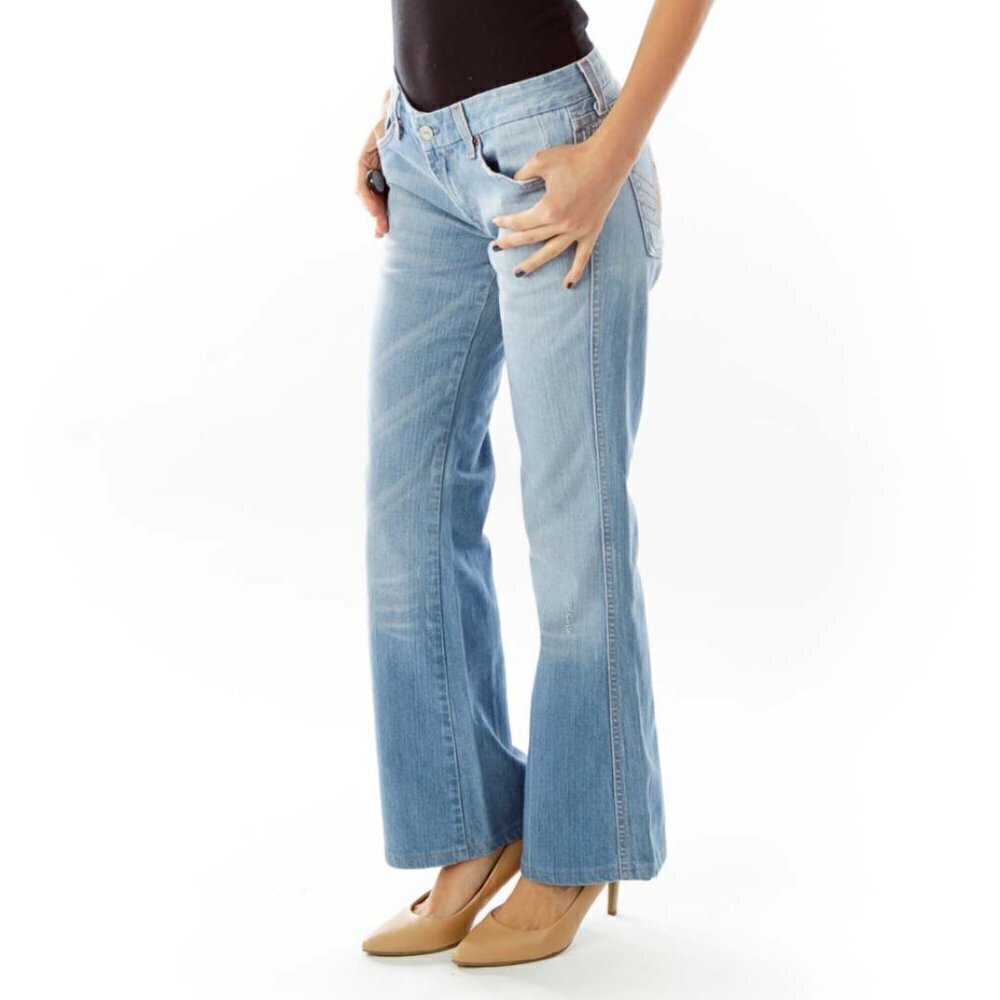 7 For All Mankind Blue Denim Pant - Picture 2 of 3